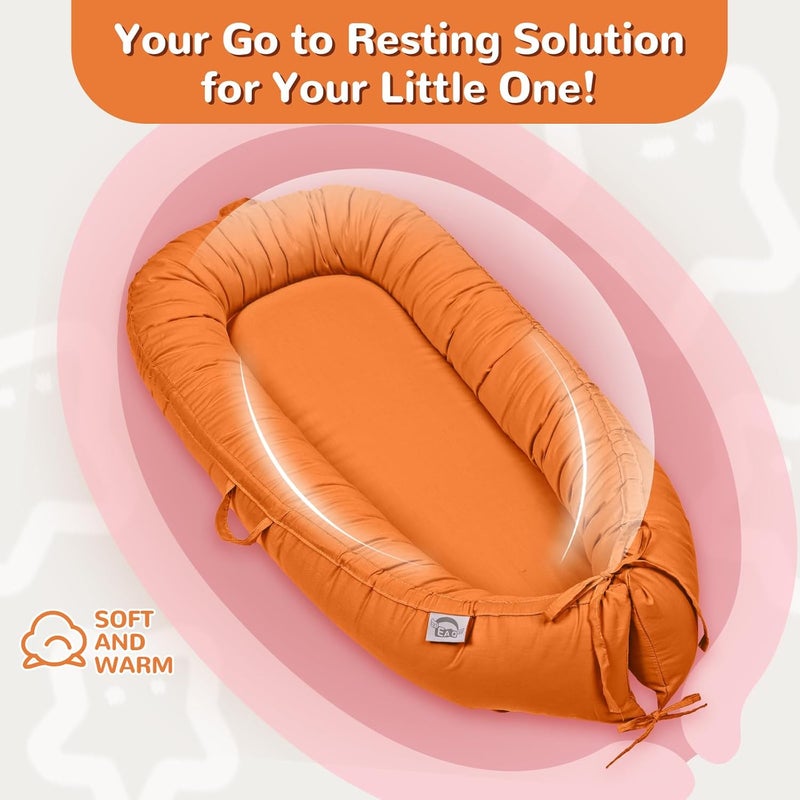 EAQ Baby Lounger, Infant Lounger for Newborn,Portable Baby Nest Cover Breathable & Soft, Newborn Essentials - Image 4